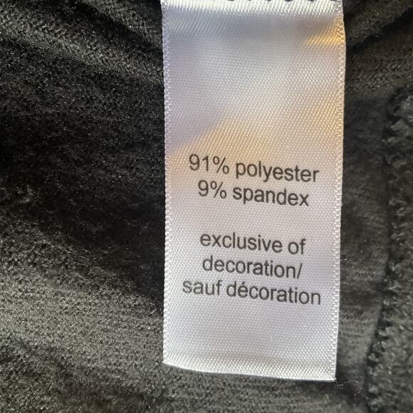 Maurices Women Sweatshirt M Black Plaid Trees Drawstring Embroidered Long Sleeve - Picture 4 of 8